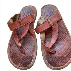 Born Leather strap & Thong sandals 7